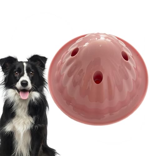 Janurium Hundefutterspender Spielzeug – Kau- und Spiel-Leckerli-Spielzeugball – interaktive Zahnreinigung langsamer Feeder für aggressive Kauer, verbessert das IQ-Training von Janurium