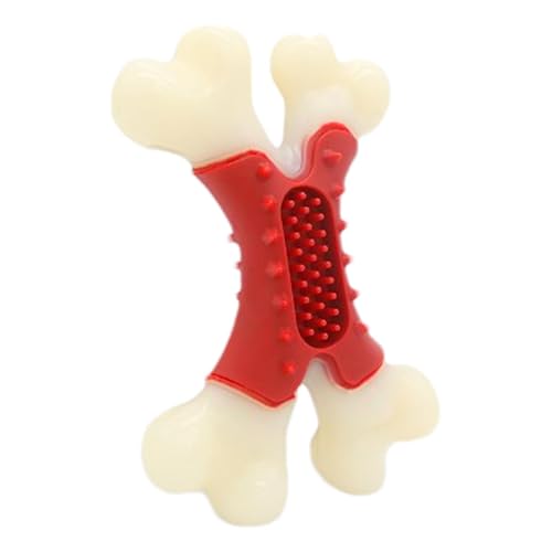 Janurium Hundespielzeug Knochen zum Kauen | Speckgeschmack Haustier Hund Kauspielzeug Knochen | Sauberer Indoor Pet Dog Teeth Toy Knochen für Aggressive Kauer für Wohnzimmer, Camping von Janurium