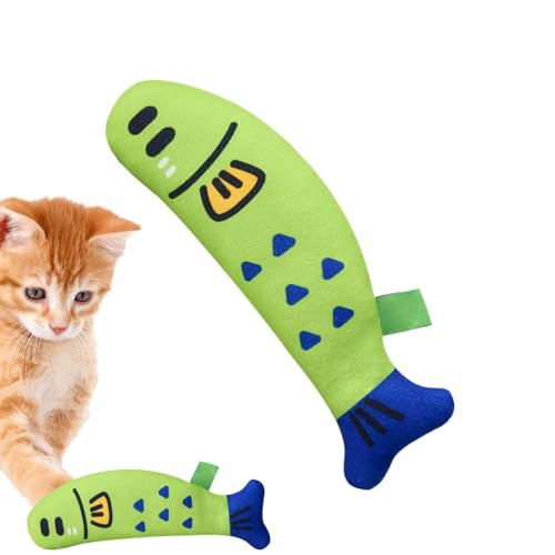 Janurium Interaktives Katzenspielzeug – Indoor Kätzchen beißende Katzenminze Spielzeug – Anti-Kratz-Katzenminze, Knisterspielzeug, 26 cm, interaktives Katzen-Kickspielzeug für Indoor-Unterhaltung von Janurium