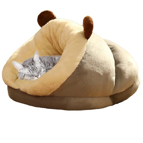 Janurium Kätzchenbetten für Kätzchen, Thermo-Katzenschlafbett, Haustierschlafsack, Mehrzweck-Haustierhöhlenbett, Indoor-Katzenhaus für kleine Katzen und Hunde von Janurium