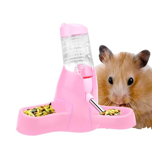 Janurium Kleine Tierwasserflasche, kein Tropfen, automatischer Futter- und Wasserspender für Hamster, 80 ml, Hamsterflasche, Hamsterzubehör und Zubehör von Janurium