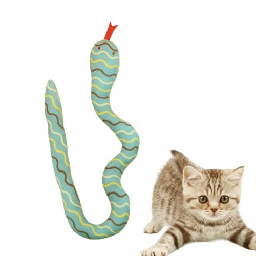 Katzenspielzeug Catnip Snake - Leichte Kartonschlangenform Interaktiver Katzenspielzeug | Langlebige Katze -Zahnen Spielzeug, Katzenversorgung für Innenkatzen, reduzieren Langeweile, fördert Kätzchenü von Janurium