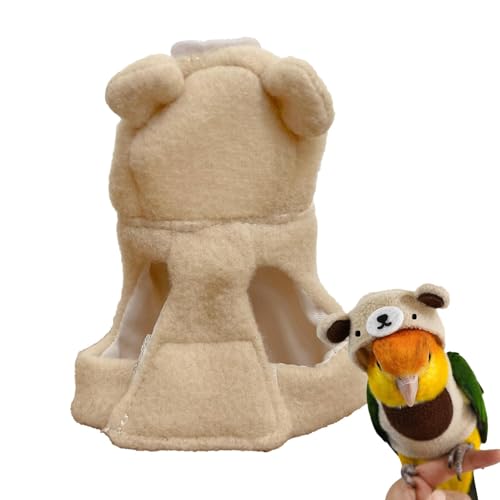 Papageienkleidung, Vogelgeschirr für Nymphensittiche - Niedliches Vogelkostüm in Bärenform, Papageientuch - Warmer Papageienumhang, Mehrzweck-Vogelkleidung, Papageien-Cosplay-Requisite für Grünwangens von Janurium