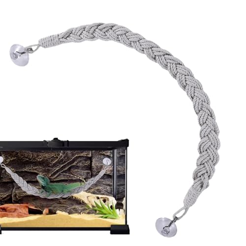 Reptilienreben-Spielzeug, Einsiedlerkrebsspielzeug – Hermit Crab Toys Reptile Tank Terrarium Zubehör, Einsiedler Krabbe Klettern Jute Seil Leiter Habitat Dekor für Hermite Krabbe Eidechsen Geckos Serp von Janurium