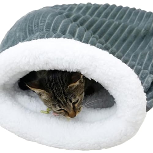 Schlafsack für Katzen, Kuschelbett für Haustiere, abnehmbare Matte für Katzen – Heizbett für Katzen, Schlafplatz für Haustiere, Hundebett für Camping, Tasche von Janurium