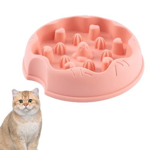 Slow Feeder Katzennapf – Slow Feeder Pet, Slow Feeder Für Katzen, Slow Eating Pet Bowl Napf Für Hunde Und Katzen, Slow Eating Dog Bowl Mit Rutschfester Basis, Puzzle Feeder Bowl Für Katzen, Für Große von Janurium