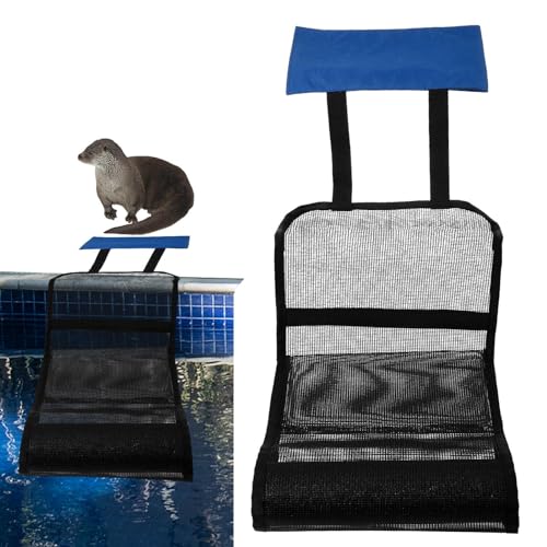 Tierrettungsrampe – Oxford-Gewebe, Tierrettungsrampe, Wasserfluchtleiter, Schwimmbad, Tiere, Rettungsnetz, Wildtierrettungs-Poolrampe für Schwimmbad, Winterpool, 28 x 15 x 8 cm, Blau von Janurium