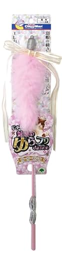 Japan Premium Pet , Spielzeug für Katzen Aller Rassen, Teaser „Rosa Ballerina mit Bändern“ mit Naturfedern und Glöckchen für Katzen von Japan Premium Pet