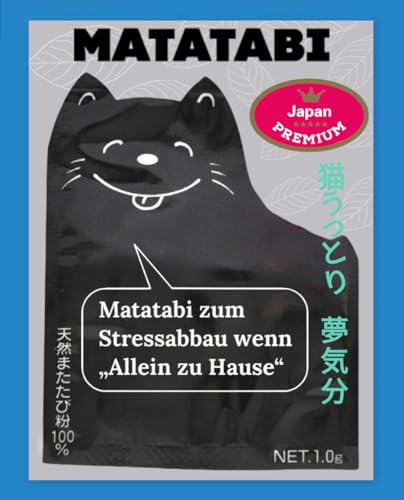 Japan Premium Pet Matatabi Katzensnack für Stressabbau, wenn Allein zu Hause, 1,0g von Japan Premium Pet