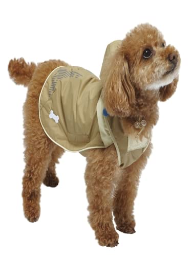 Japan Premium Pet Reflektierende Sport-Regenjacke für Hunde, Transformationsjacke und Weste, Größe S, Beige-Khaki von Japan Premium Pet