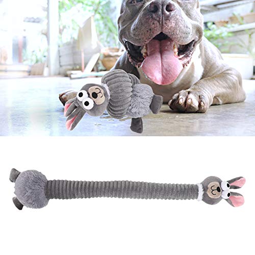 Jarchii Beißende Reinigung Zahn Tiere Form Haustier Reinigung Zahnspielzeug 1PCS Haustier Spielzeug, Hund Plüschtier, Plüsch Long Strip Cats für Hunde(Gray Cute Rabbit) von Jarchii