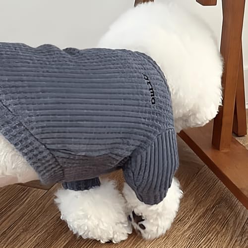 Sphynx süßer Katzenpullover aus Baumwolle, für alle Jahreszeiten, weicher Rollkragen, hautfreundlich, haarlos, Haustierbekleidung mit Ärmeln für Hauskatzen und kleine Hunde (Grau, Größe L (3,5–5 kg)) von Jatmira