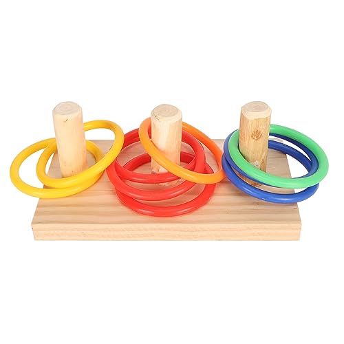 Jauarta Vogel-Ring-Spielzeug, Bunt, Interaktives Kautraining, Papageien-Tisch-Puzzle-Spielzeug Turteltauben, Nymphensittiche (7 cm großer Ring) von Jauarta