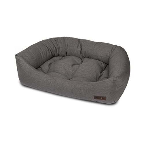 Jax & Bones Hundebett Napper – Lark Graphit maschinenwaschbar Bett für Hunde – extra robuste gepolsterte Seiten – große graue Hundematte Betten | 101,6 x 81,3 cm von Jax & Bones