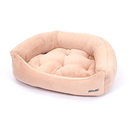 Jax & Bones Hundebett Napper – Mink Rose maschinenwaschbares Bett für Hunde – extra robuste gepolsterte Seiten – große rosa Hundematte Betten | 101,6 x 81,3 cm von Jax & Bones