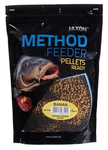 JAXON Method Feeder Pellets Grundfutter Angelfutter Lockfutter 500g (Banane/FM-PR28) von Jaxon