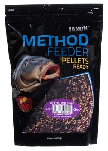 JAXON Method Feeder Pellets Grundfutter Angelfutter Lockfutter 500g (Blutwurm-Maden/FM-PR27) von Jaxon