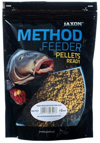 JAXON Method Feeder Pellets Grundfutter Angelfutter Lockfutter 500g (Buttersäure / FM-PR21) von Jaxon