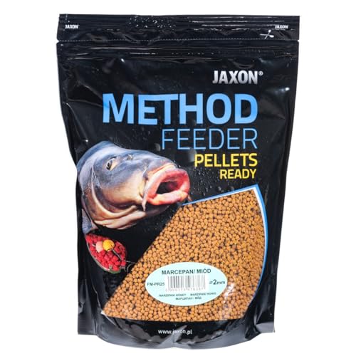 JAXON Method Feeder Pellets Grundfutter Angelfutter Lockfutter 500g (Marzipan-Honig/FM-PR25) von Jaxon
