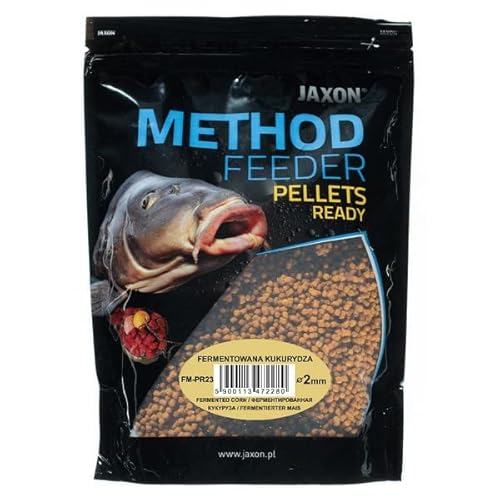 Jaxon Method Feeder Pellets Grundfutter Angelfutter Lockfutter 500g (FERMENTIERTER MAIS / FM-PR23) von Jaxon