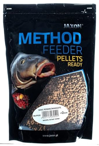 Jaxon Method Feeder Pellets Grundfutter Angelfutter Lockfutter 500g (Maden / FM-PR20) von Jaxon