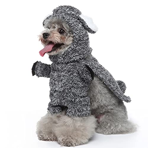 Halloween-Kostüm für Hunde und Katzen, mit Hut, Umhang, Halloween-Kostüme für Katzen, kleine Hunde, Outfit, Party, Verkleiden, Bekleidung (braun, S-XL) von Jczw