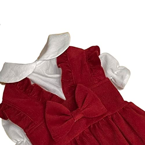 Hundegeschirr, Kleid-Set, bequem, für Welpen, Mädchen, Rock, Hundekleidung, für Spaziergänge, Hunde, Outfits, Katzenbekleidung, Rot von Jczw