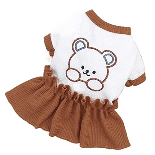 Hundekleid für kleine Hunde, Mädchen, Haustierkleidung, weich, atmungsaktiv, Welpen, Katzen, Outfits, Bekleidung, Geburtstag, Hundekleider für Chihuahua, Yorkies (XS-XXL) von Jczw