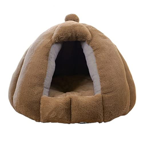 Katzenhäuser für Indoor-Katzen mit abnehmbarem Katzenbett für Kätzchen oder kleine Hunde, 43,2 cm, Braun von Jczw