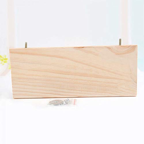 Jeanoko Holz Eichhörnchen Hamster Sprungbrett 13 * 28cm kleine Nagetier Stehspielplattform Papagei Eichhörnchen Sprungbrett Kletterplattform von Jeanoko