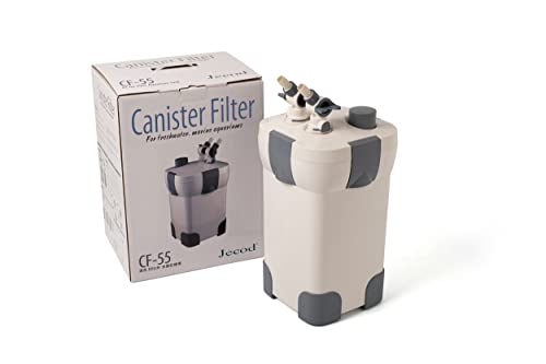 Jebao Kanister Externer Aquariumfilter mit Filtermedien (CF-55, 396GPH) von Jebao