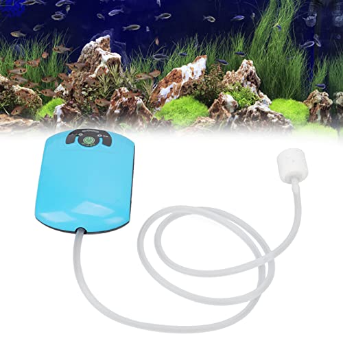 Jectse Leise Aquarium-Sauerstoffpumpe 40 DB mit Wasserdichtem Design, Verwendung Im Innen- und Außenbereich, Lithiumbatterie, Stabile Luftblasen für Aquarien von Jectse