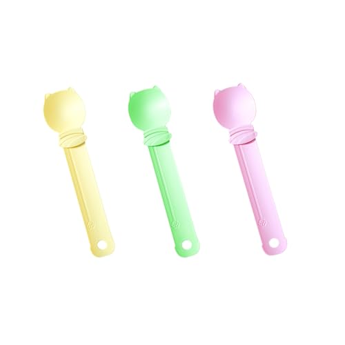 3pcs Cat Treat Spoon, Cat Treat Spoon Squeeze, Cat Food Spoon for Wet Food, Cat Strip Feeders, Cat Pet Supplies (Type A) von Jeeeun