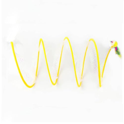 Cat Coil, Cat Coil Tunnel Toy, Cattycoil Cat Toy, Spiral Cat Toy, Cat Tunnel Toys for Indoor Cats (Yellow) von Jeeeun