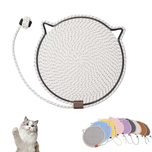 Clawloom Dual Scratching Pad, Celery Pets Cat Scratcher Mat – Durable, Eco-Friendly Scratching Pad for Cats, Protects Furniture & Keeps Cats Happy (White) von Jeeeun