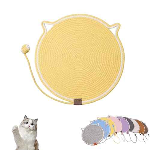 Clawloom Dual Scratching Pad, Celery Pets Cat Scratcher Mat – Durable, Eco-Friendly Scratching Pad for Cats, Protects Furniture & Keeps Cats Happy (Yellow) von Jeeeun