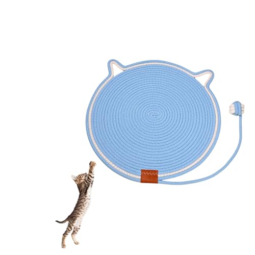 Clawloom Dual Scratching Pad, Celery Pets Cat Toy, 2025 New Large Size Reversible Washable Durable Cat Scratch Mat (Light Blue) von Jeeeun