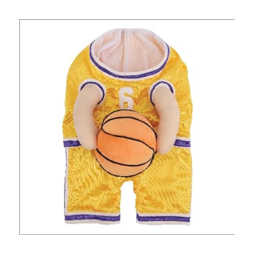 Dog Basketball Costume with Ball, Dog Basketball Costume, Dog Basketball Player Costume, Dog Basketball Halloween Costume for Small Medium Large Dogs (Large,Yellow) von Jeeeun