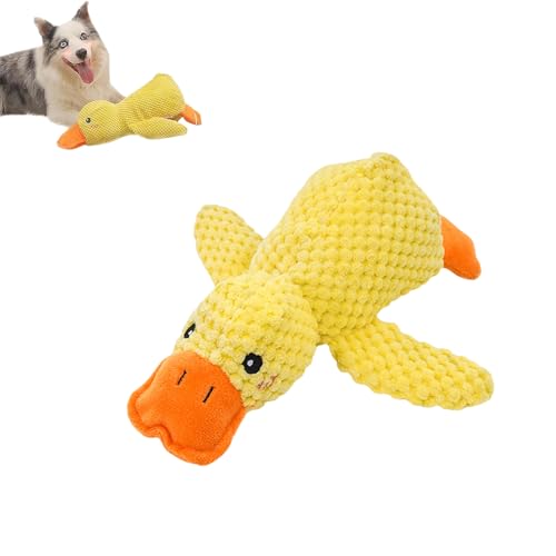 Jeeeun Calming Duck Dog Toy, Yellow Duck Dog Toy, Yellow Calming Duck for Dogs, Calming Duck Dog Toy Bright Yellow, Calming Duck Toy, Emotional Support Duck for Dogs (L) von Jeeeun