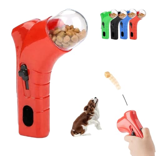 Jeeeun Cat Treat Shooter, 2025 New Handheld Interactive Pet Snack Catapult for Exercise & Play (Red) von Jeeeun