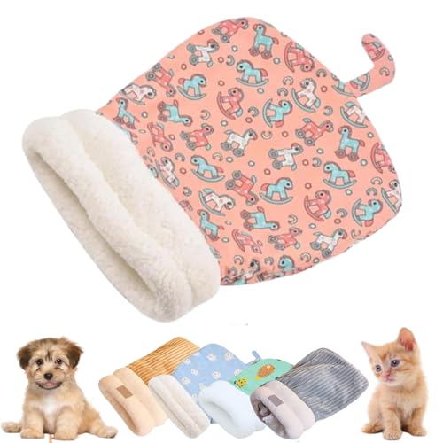 Jeeeun Cat Winter Sleeping Bag, Cat Sleeping Bag,Winter Cat Sleeping Bag for Cats and Small Dogs (Light pink) von Jeeeun