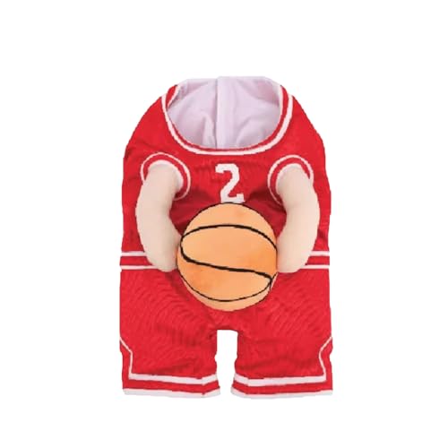 Jeeeun Dog Basketball Costume with Ball, Dog Basketball Player Costume, Basketball Dog Costume, Basketball Player Dog Costume, Dog Costume Basketball (Large,Red) von Jeeeun