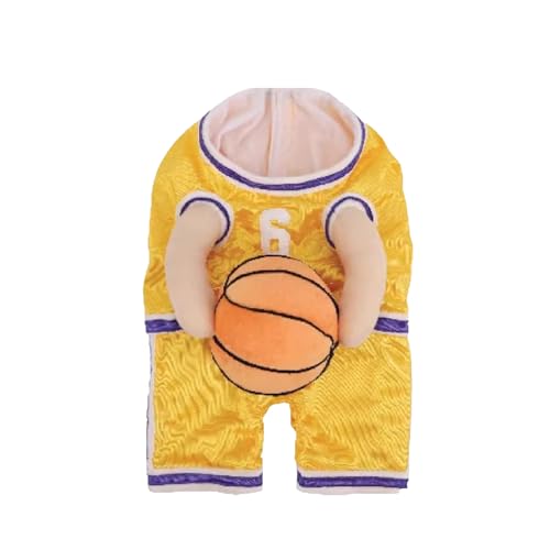 Jeeeun Dog Basketball Costume with Ball, Dog Basketball Player Costume, Basketball Dog Costume, Basketball Player Dog Costume, Dog Costume Basketball (Large,Yellow) von Jeeeun