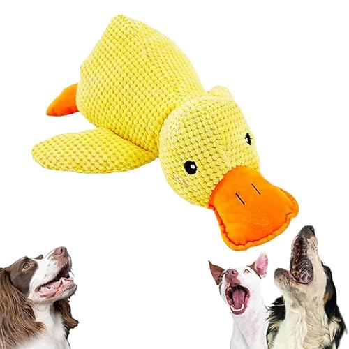 Jeeeun Dog Calming Duck, Yellow Duck Dog Toy for The Mellow Dog, Dog Toys for Aggressive Chewers, Calming Duck Toy for Dogs, Calming Duck Dog Toy Bright Yellow (Large,Yellow) von Jeeeun