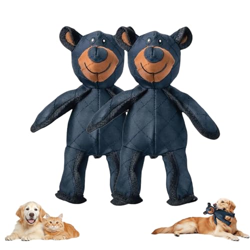 Jeeeun Indestructible Bear, Indestructible Bear Dog Toy, Unbreaka-Bear Dog Toy, Squeaky Dog Toys for Aggressive Chewers, Dog Toys for Aggressive Chewers (2pcs) von Jeeeun