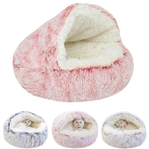 Jeeeun Lapcatz Nest Bed, Lapcatz Bed, Lap Cats Nest Bed, Cat Sleeping Bag for Indoor Cats (40CM,Rose Pink) von Jeeeun