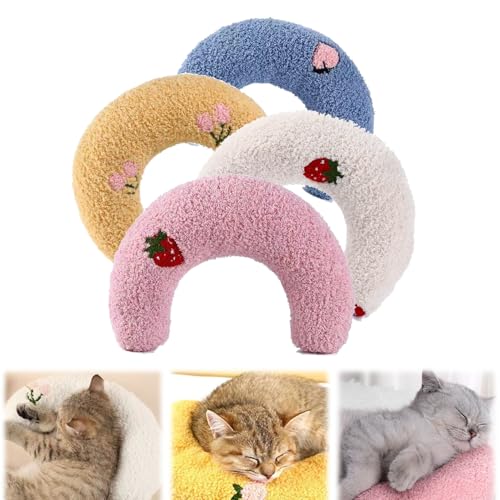 Jeeeun Plinko Dog Pillow, Dog Bed Pillow, Pet Pillow, Pearl Cotton Filled Pet Pillow for Supporting The Head and Protecting The Neck of Cats and Dogs While Sleeping (Set (4 pcs)) von Jeeeun