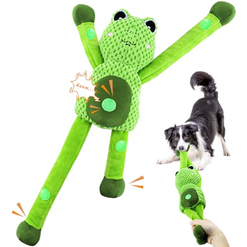 Jeefome Großes quietschendes Hundespielzeug: Gefülltes Hundespielzeug - Plüsch-Kauspielzeug für große, mittelgroße und kleine Rassen von Jeefome