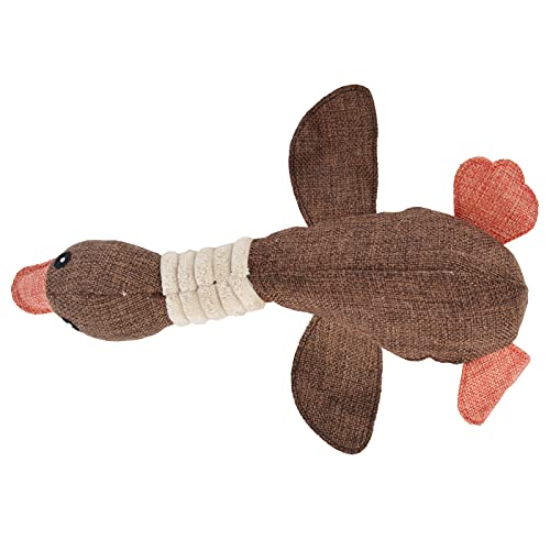 Haustier-Hundespielzeug, Niedliches Enten-Hundespielzeug, Kauspielzeug für Hunde, Beißen, Kauen, Zähneputzen, Spielzeug, Trainingszubehör, 30 cm (Brown) von Jeffergarden