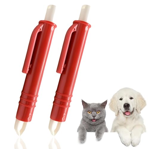 JeiibrZui Zeckenentferner Set Für Hunde Katze, Automatische Zeckenzange, Zeckenzange Set 2er Pack, Zeckenentfernung In Sekunden, Sicherer Zeckenpinzette für Menschen und Tier von JeiibrZui